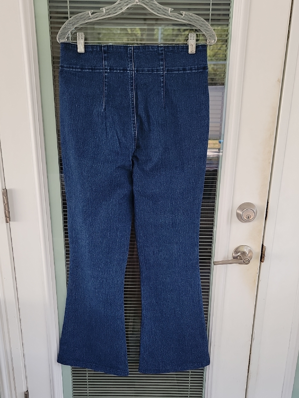 True Craft Corset Waist Flare Dark Wash Jeans Sz 12 Has Stretch No Pockets - Picture 3 of 11